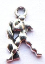 Charm figurina zodiac Varsator argintiu