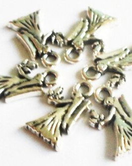 Charm figurina zodiac Fecioara argintiu