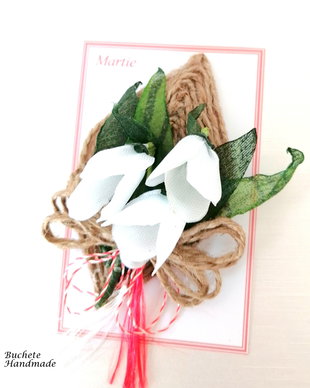 Martisor handmade Martisor ghiocel  Martisor din textil