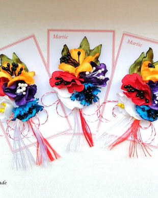 Martisor cu flori de camp/Martisor colorat