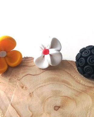 Inel cu floare fimo