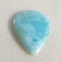 Cabochon larimar lacrima subtire (India - lucrat manual) aprox 28x21.5x3 mm