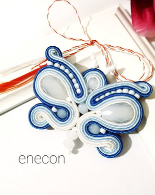 Brosa-mărțișor soutache,  Brosa fluture