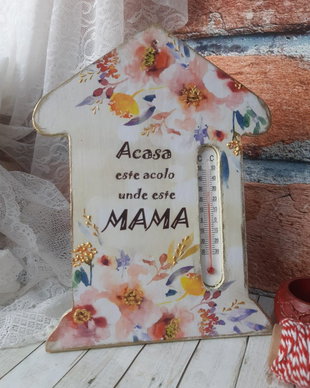 Termometru cu mesaj pentru mama