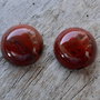 Cabochon jasp rosu, 16 mm (2 buc)