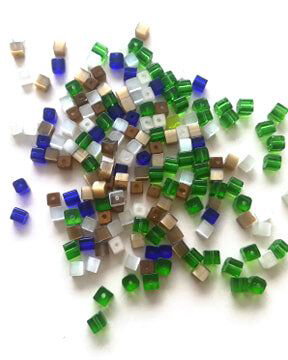 Margele sticla si cat eye 4 mm