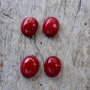 4 buc cabochon coral rosu, 10x8 mm