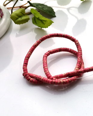 Rondele pink  jasp 4*2 mm