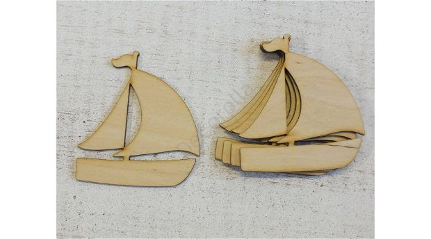 Figurine din lemn- barca  9.5 cm- 1983