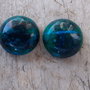 Cabochon crisocola, 16 mm (2 buc)