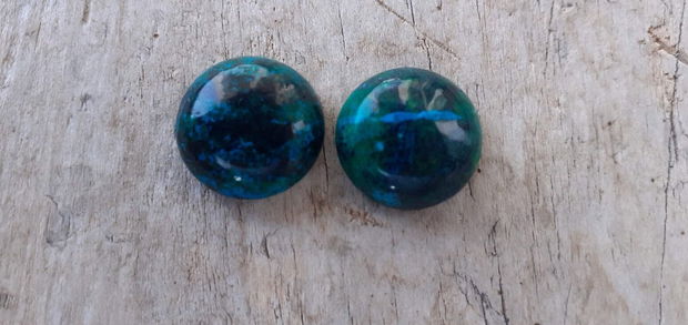 Cabochon crisocola, 16 mm (2 buc)