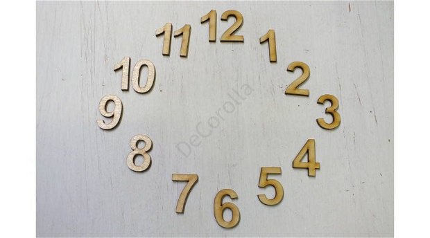Cifre din lemn pt cardran ceas 3 cm- 1385