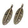Pandantiv metalic, bronz, pana, 30x9 mm