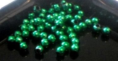Margele metalice verde 3 mm