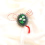 Brosa  , martisor  cu ghiocei brodati manual