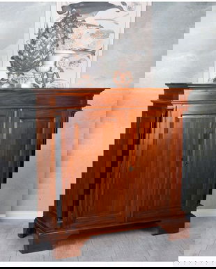 Pantofar din lemn mahon cu trei rafturi