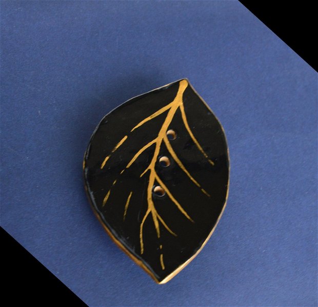 Sapuniera frunza din ceramica