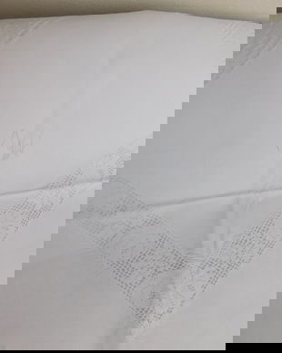 2  fete de  perna  vintage  autentice , dantele intercalate , monogram  brodat