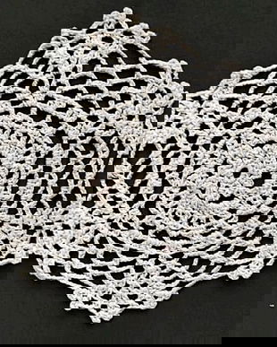 mileu crem crosetat manual , cu coltisori