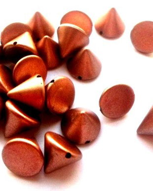 Margele plastice distantiere ghimpi cupru 10 mm
