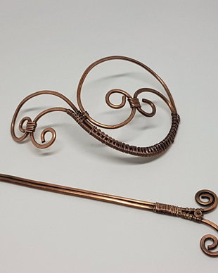Accesoriu pentru par ,accesoriu pentru par din cupru.