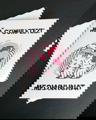 Felicitare Pisici, Felicitare Dragobete, Sfantul Valentin, felicitare Valentine's Day, Ma completezi Meownunat