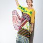 Rochie maxi cu flori curgătoare