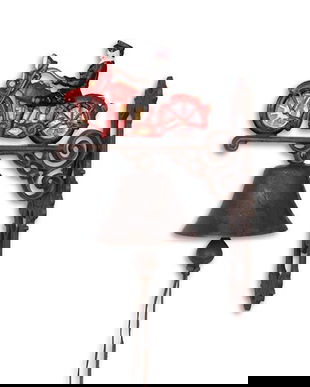 Clopot din fonta cu o motocicleta