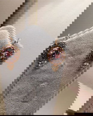 Cercei noi  Israel ,  lucrati manual ,   placati cu aur  24 k ,