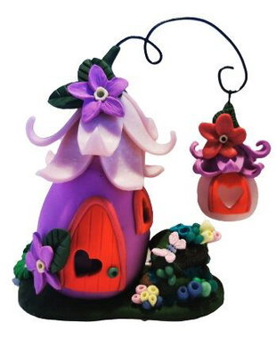 Lampa de veghe - Violet Love Fairy Garden House