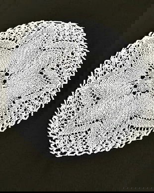 mileu alb dantela crosetata manual matase