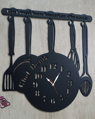 Ceas de perete personalizat pentru Bucatar