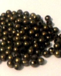 Margele metalice argintiu inchis 3 mm