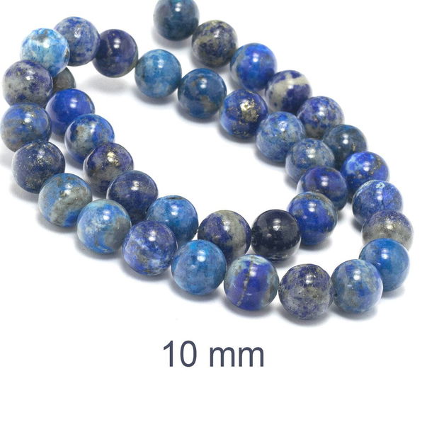 Lapis Lazuli natural, Clasa B/C, 10 mm