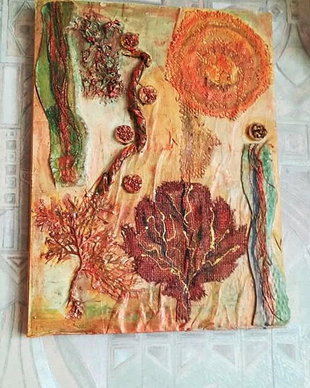 tablou/panou decorativ 'natura vie cu soare'