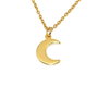 Charm pandantiv luna, inox auriu16x11mm		IN.0098
