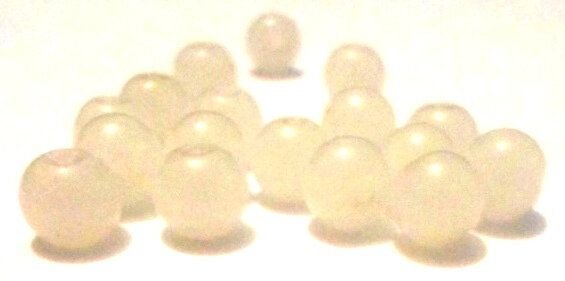 Margele plastice alb ceata 8 mm