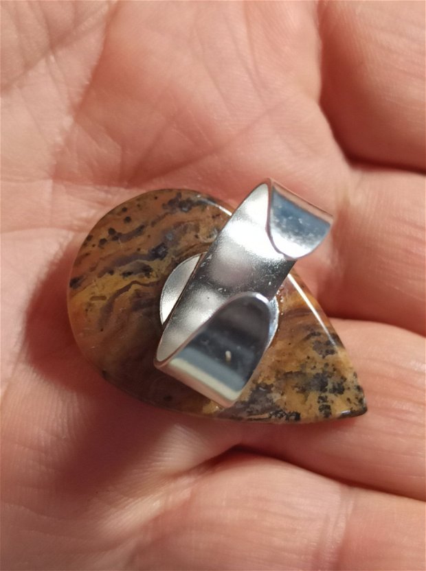 Inel din Argint 925 cu opal dendritic