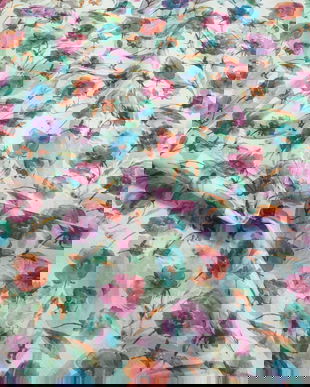 !imediat!Bumbac gros de la 50x280cm - gr.medie, Floral, Flori, cod LNT
