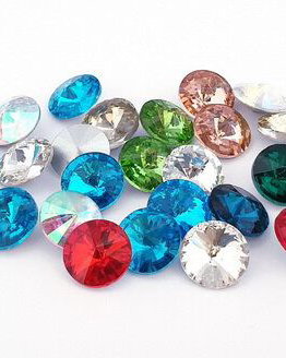 Cabochon din sticla, mix, 14 mm