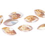Cabochon din sticla, horse eye, 15x7 mm, golden shade