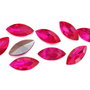 Cabochon din sticla, horse eye, 15x7 mm, siclam