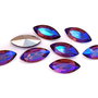 Cabochon din sticla, horse eye, 10x5 mm, Violet Blue