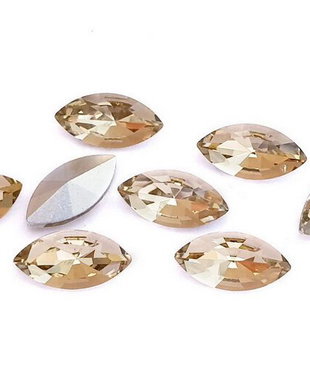 Cabochon din sticla, horse eye, 10x5 mm, coffee