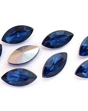 Cabochon din sticla, horse eye, 10x5 mm, montana