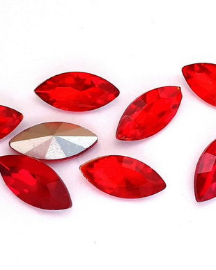 Cabochon din sticla, horse eye, 10x5 mm, siam