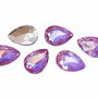 Cabochon din sticla, lacrima, 10x7 mm, AB, Mauve