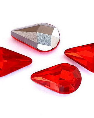 Cabochon din sticla, lacrima, 10x6 mm, Light Siam