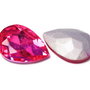 Cabochon din sticla, lacrima, 10x7 mm, fuchsia