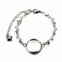 Baza bratara inox cu delfini si baza cabochon 16mm INOX-T 018